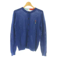 ポールスミス PAUL SMITH ポイント刺繍ニットカーディガン セーター M 青 ブルー /SS ■OS