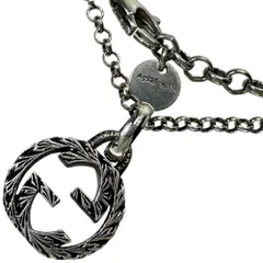 【GUCCI/グッチ】ネックレス インターロッキングG アラベスク シルバー925 7.2g 50cm レディース 【中古】【真子質店】【GD】
