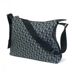 【倉吉店】 中古 Christian Dior | クリスチャンディオール ショルダーバッグ トロッター キャンバスショルダーバッグ BOB0013 トロッター ネイビー 【122】