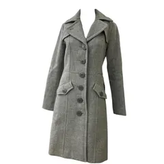 186005 BURBERRY BLUE LABEL バーバリーブルーレーベル ロングコート S グレー レディースのサムネイル