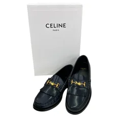 186005 CELINE セリーヌ ローファー　22～22.5cm ネイビーのサムネイル