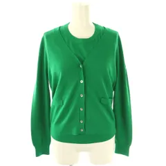 アプワイザーリッシェ Apuweiser-riche 23SS アンサンブルニット カーディガン ノースリーブ 2 グリーン /ES ■OS