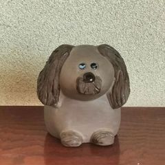 ビンテージ 陶器製 Big eye dog置物 犬 Sad eye ビンテージ 陶器製 Big eye dog置物 犬 Sad eye - メルカリ