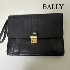 バリー　BALLY　レザークラッチバック　ブラック