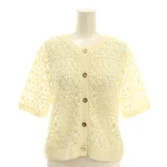 アプワイザーリッシェ Apuweiser-riche 24AWクロシェ編みニットカーディガン 2 アイボリー /SS ■OS