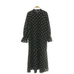 アンフィーロ UNFILO 前開き総柄ワンピース M ブラック /DF ■OS ■SH