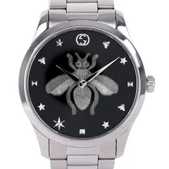 グッチ 時計 メンズ Gタイムレス 38mm YA1264136 ブラックダイアル SS QZ BEE 蜂 アナログ アクトワン【中古】のサムネイル