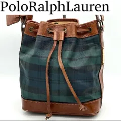 【良品】Ralph Lauren ポシェット ショルダーバッグ 巾着型 グリーン