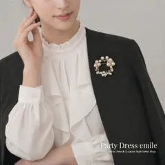 即日配送 送料無料 ブローチ サークルパール ラインストーン パール アンティーク 風 パール ラウンド パールブローチ コサージュ ゴールド ラインストーン フォーマル セレモニー 入園式 入学式 卒業式 七五三 結婚式 七五三  emile0401