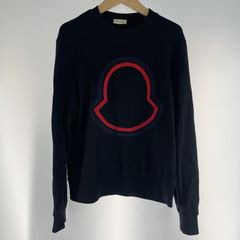 モンクレール MAGLIA ウールニット 袖ロゴ ワッペン 刺繍 S美品 希少 