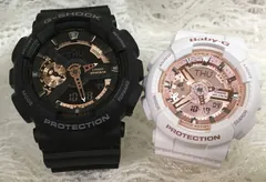 恋人たちのGショック ペアウオッチ  G-SHOCK BABY-G  ペア腕時計 カシオ 2本セット  GA-110RG-1AJF BA-110X-7A1JF  ラッピング無料 クリスマス プレゼント 誕生日 御祝い還暦 銀婚式 結婚記念日 婚約