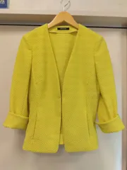 M7　pierre cardin　ピエールカルダン　ジャケット　イエロー　薄手　鮮やか　38サイズのサムネイル