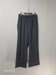 ブラック ワイド 밴딩 パンツ (未使用)