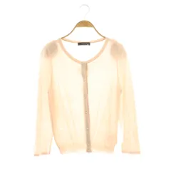 フォクシー FOXEY サンプル品 カシミヤニットカーディガン L ライトピンク ラウンドネック 長袖 前開きボタン 32076 /OK ■OS