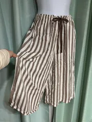 UNIQLO ユニクロ リラコ ステテコ ストライプ ブラウンL☆