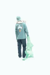 CARHARTT WIP(カーハートダブリューアイピー) x BRAIN DEAD(ブレイン デッド) ネック レイン スリーブ グリーン M