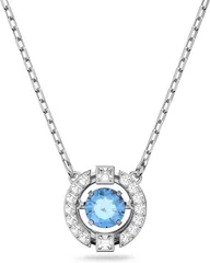 スワロフスキー Una ネックレス ブルー ロジウム ラウンド
