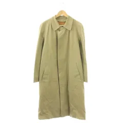 アクアスキュータム AQUASCUTUM イングランド製 ステンカラーコート アウター ロング丈 ワンカラー カーキ /BB ■GY17