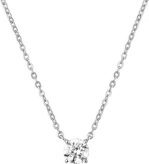 カナル4℃ ネックレス シルバー 一粒 キュービックジルコニア
