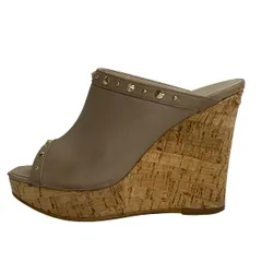 DIANA(ダイアナ) ミュール S レディース - ベージュ スタッズ/ウェッジソール レザー