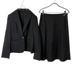 【美品】DAKS ダックス スカートスーツ セットアップ ジャケットシングルボタン ブラック サイズ40【ZY12】