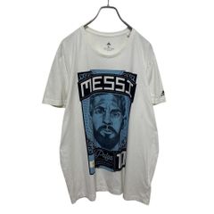 Tシャツ】 Messi メッシ アルゼンチン サッカー 神 ホワイト L - メルカリ