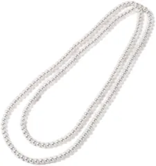 貝パール ロングネックレス 日本製 6mm 2連 アレンジ