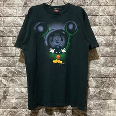 90s ミラー反射ミッキー ディズニー Tシャツ size L ミッキータグ 