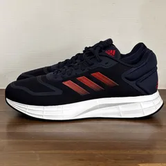 [28cm] adidas アディダス メンズ ランニングシューズ スニーカー デュラモ ブラック × レッド 軽量 ランシュー