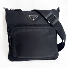 【中古】 プラダ ナイロン ショルダーバッグ ブラック PRADA （4300）