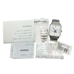 186001 動作確認済み CASIO カシオ 腕時計 アナログ スタンダードムーンフェイズ MTP-M305  シルバー