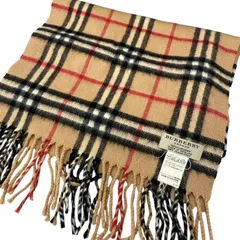 186005 BURBERRY バーバリー カシミヤ100 ノバチェック マフラー