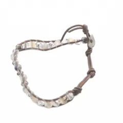 チャン ルー CHAN LUU ブレスレット ロゴ 茶 ブラウン