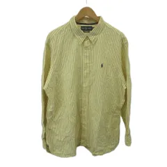 ラルフローレン RALPH LAUREN シャツ XXXL イエロー ストライプ柄 ボタンダウンカラー 長袖 /KV ■GY99