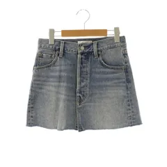 マウジー MOUSSY 23AW DENIM BELT スカート 台形スカート ミニ 1 ブルー /DF ■OS