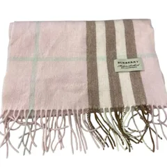 186005 BURBERRY バーバリー カシミヤ100 メガチェック スコットランド製 マフラー