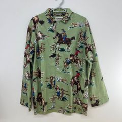 正月割引！Backersカウボーイ柄パジャマシャツ カートコバーン