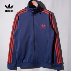 アディダス オリジナルス adidas ORIGINALS トラックジャケット ヨーロッパTT L ネイビー レッド Europe TT ストリート ロゴ刺繍 ジャージ スポーツミックス 古着 E821