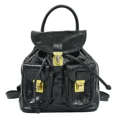 本物 フェンディ FENDI パテント レザー リュックサック バックパック ブラック バッグ 中古・のサムネイル