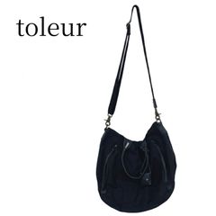 極美品 toleur トーラ 本革 ロールショルダー ミニバッグ チャーム付 