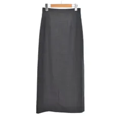 ナチュラルビューティーベーシック NATURAL BEAUTY BASIC 24SS リネンライクワイドベルトナロースカート タイト ロング M グレー ■FY