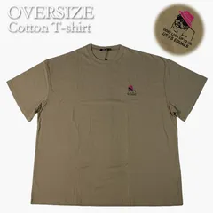 大きいサイズ オーバーサイズ Tシャツ 半袖 メンズ レディース NEK 無地 ワンポイント 刺繍 コットン ストリート カジュアル おしゃれ 7987984 822-01 (3-2 カーキ)