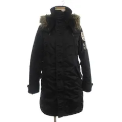 ヒステリックグラマー HYSTERIC GLAMOUR N-3B ミリタリーコート 中綿 ワッペン フェイクファー 0104AC01 黒 ブラック Fのサムネイル