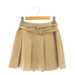 ダーリッチ Darich 近年モデル ダブルベルトプリーツミニスカート S ベージュ /DF ■OS