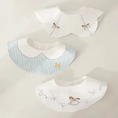 ベビースタイ｜木馬刺繍（3枚セット）