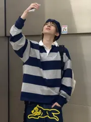 ポロ BIGフィット ストライプ ジャージ ラグビー Tシャツ