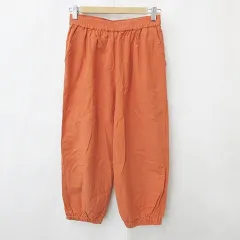 サマンサモスモス SM2 パンツ ロング丈 タック 綿 オレンジ F
