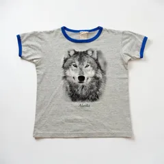 【Size 110】vintage ウルフ リンガーTシャツ オオカミのサムネイル