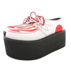 ヨースケ YOSUKE 厚底シューズ スニーカー 22.5cm 白 ホワイト 赤 レッド /GV