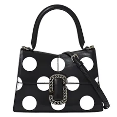 マークジェイコブス MARC JACOBS バッグ レディース ブランド ハンドバッグ ショルダーバッグ 2way レザー ブラック ホワイト ドット 水玉 黒 ミニバッグ 小さめ おしゃれ 【中古】